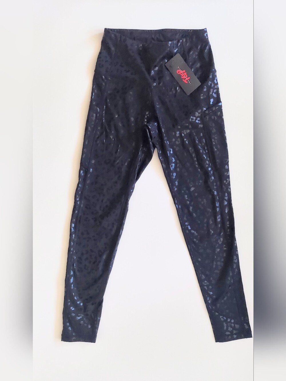 The Gym People Midrise Cheetah Print Athletic Leggings Black Size Small NWT